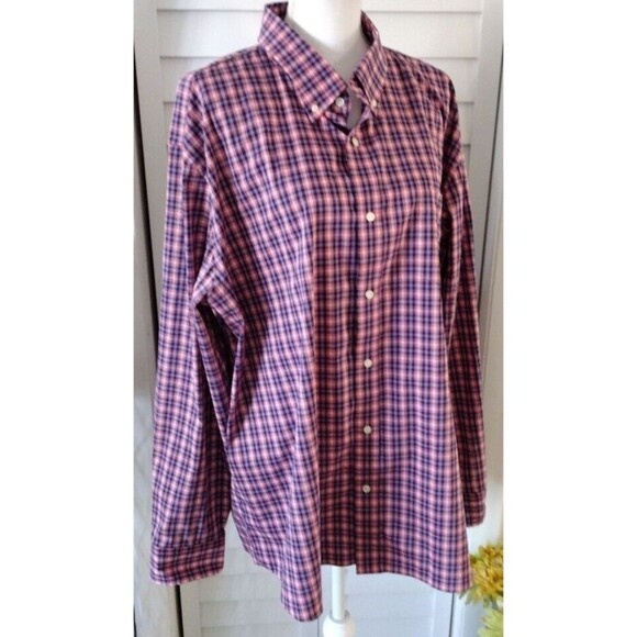 L.L. Bean men's long‎ sleeve plaid button-down traditional fit XXL - Picture 2 of 9